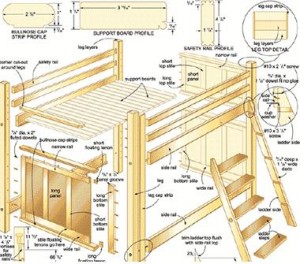 Bed Plans for Bunk Beds, Loft Beds, Murphy Beds