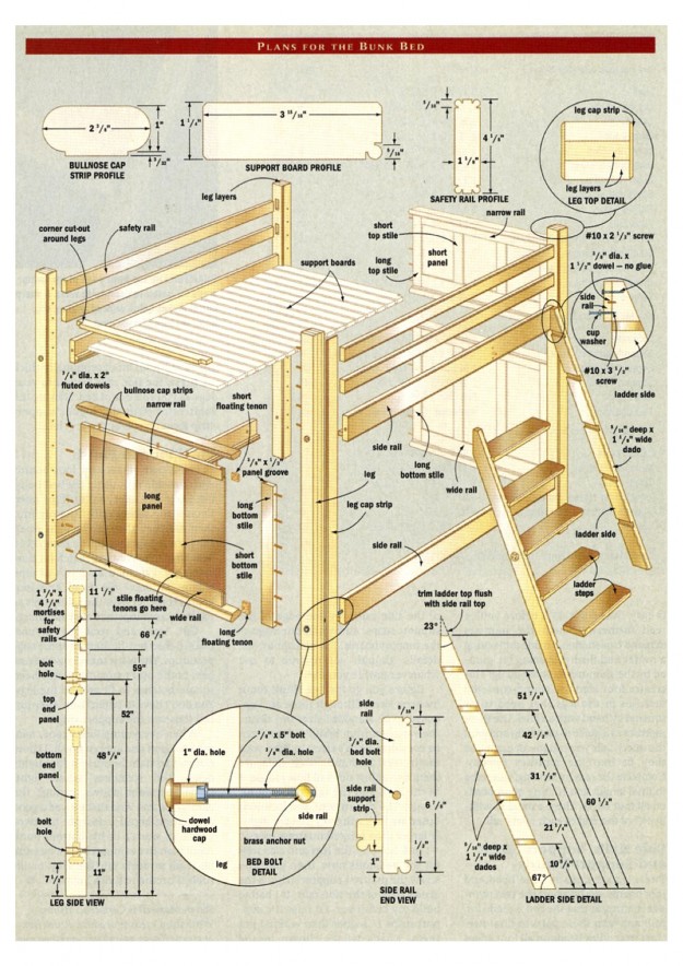 Bunk-bed-woodworking-plans-2