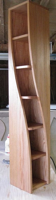 Handmade, 5ft oak, Bookshelf with a twist 